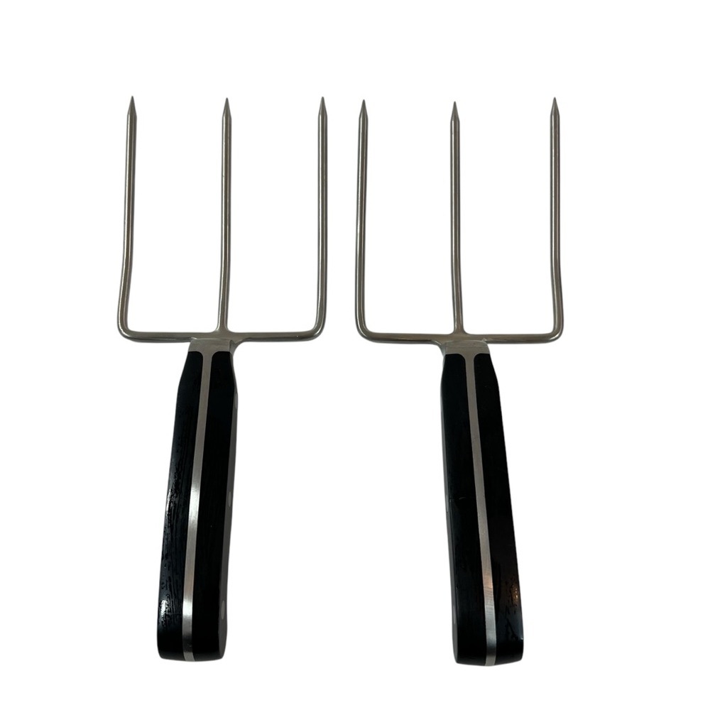 Chefs Stainless Steel Turkey Roast Meat Lifters Lot of 2